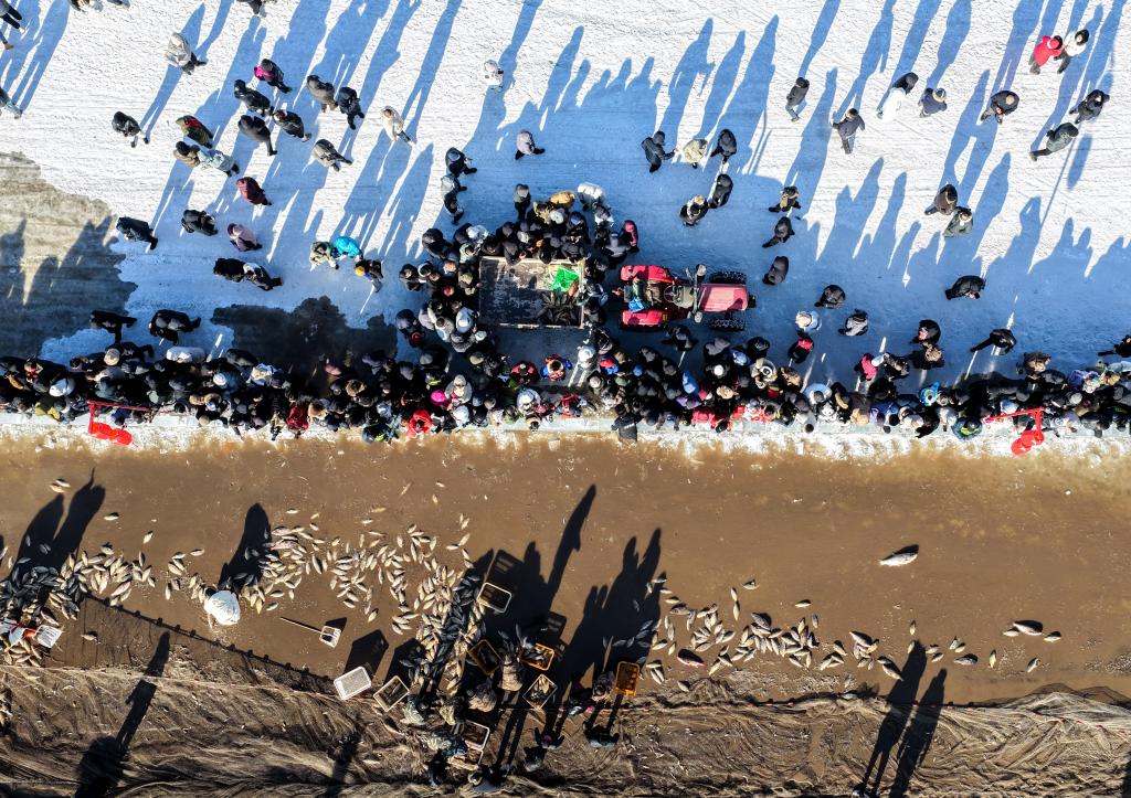 呼和浩特：哈素海第四屆冬捕節開幕