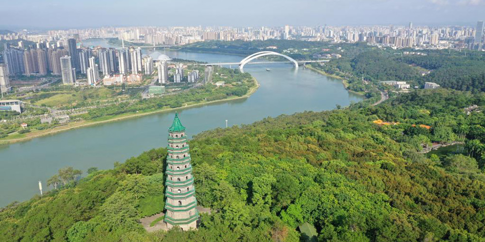 Paisagem de Guangxi, no sul da China