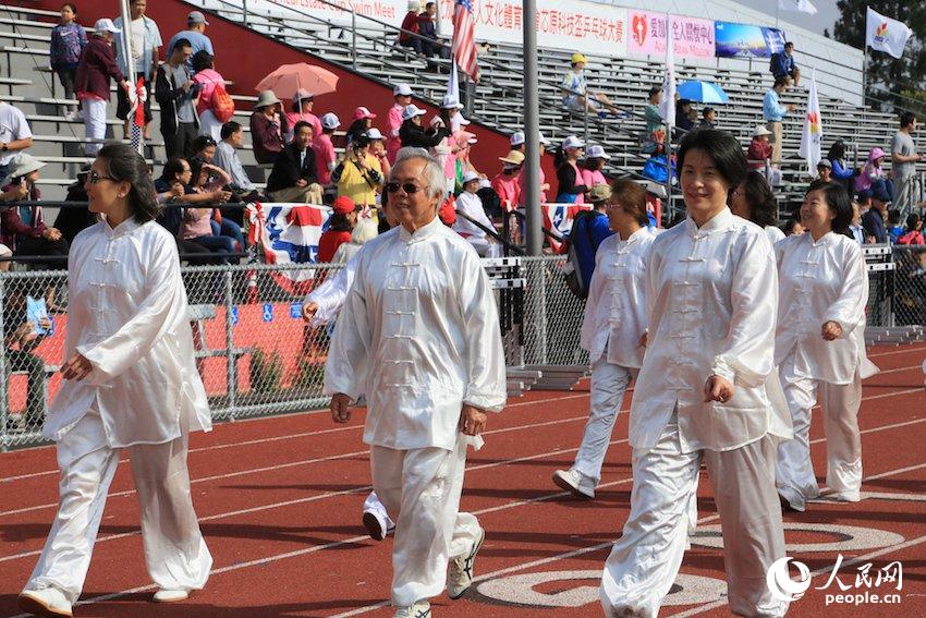 當地時間8月12日，北加州華人文化體育協會運動大會開幕。人民網 張潔嫻 攝