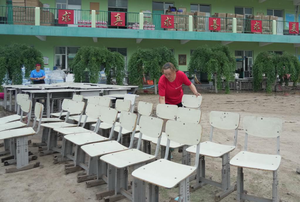 河北淶水：山區受災學校開展災後恢復工作