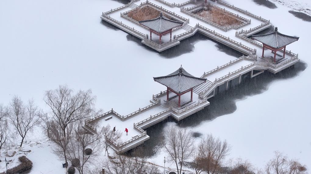 銀川迎來今冬首場降雪