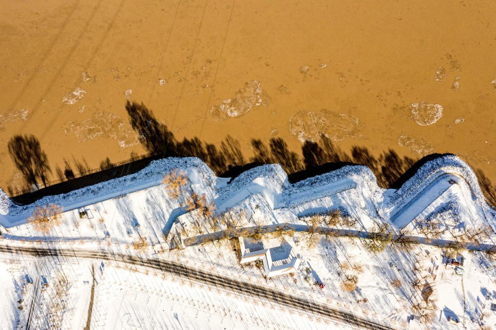 黃河下游山東河段出現流凌