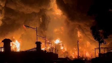 幾內亞首都科納克裏油庫爆炸發生火災