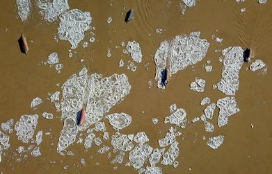 黃河濟南段出現淌凌