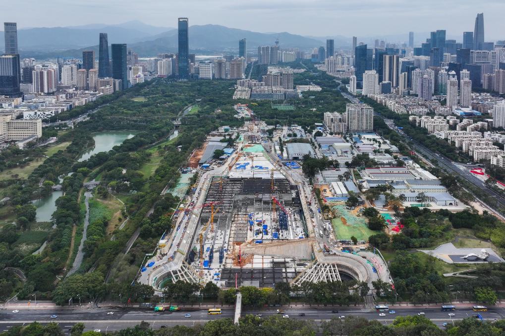 深圳中心公園地下建設城際鐵路存車場