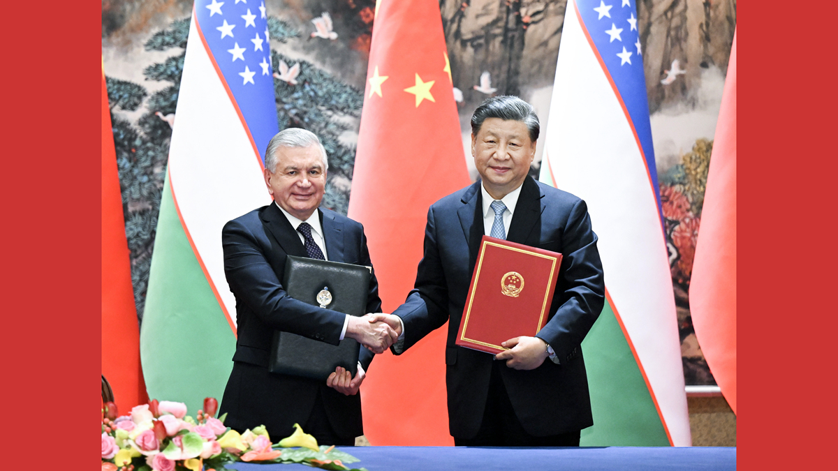 習近平同烏茲別克斯坦總統米爾濟約耶夫會談