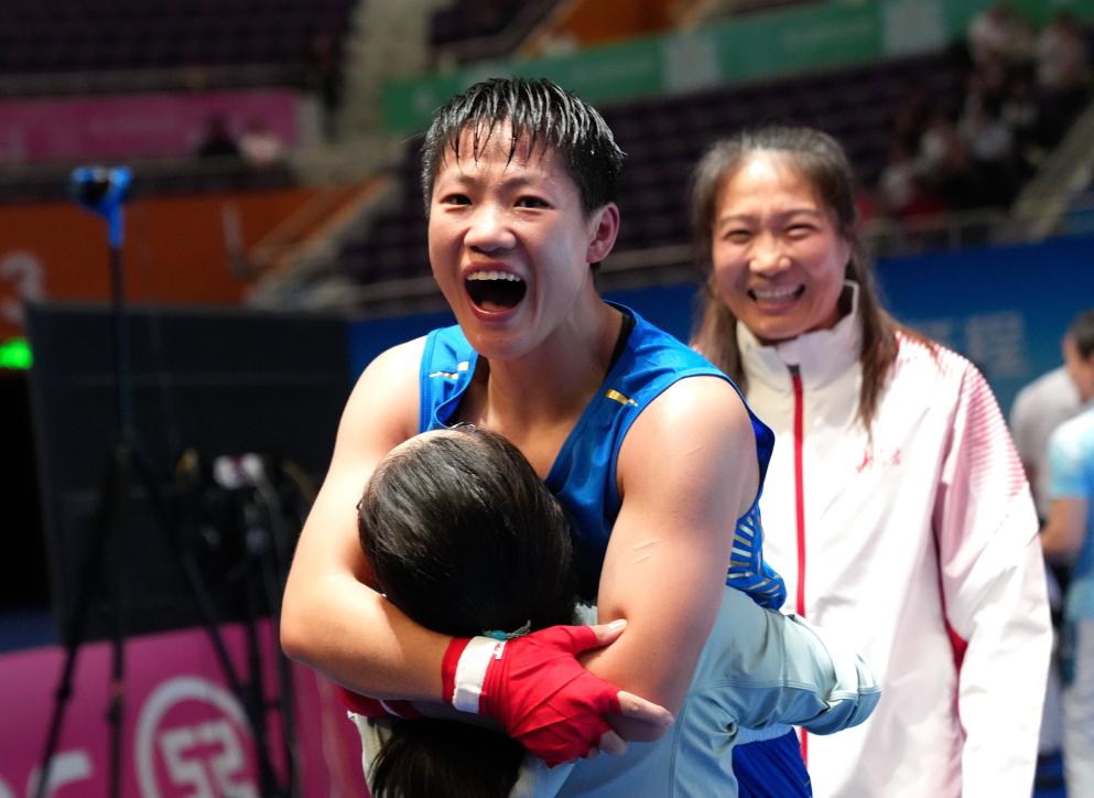 全運會｜拳擊——女子54公斤級決賽：內蒙古隊趙軒奪冠