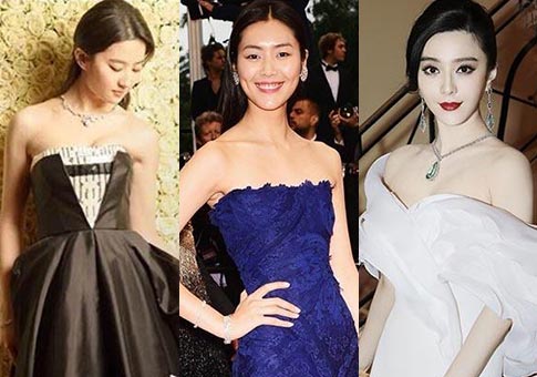 Estrellas en alfombra roja